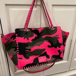 Neon Pink Camo Valentino Bag (authentic)